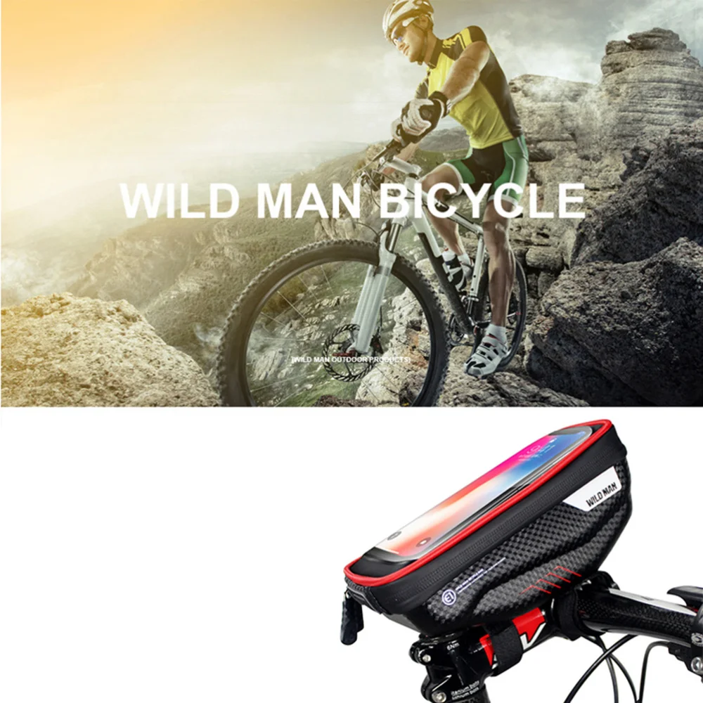 

1Pc Hard Shell Bag Practical Riding Equipment Phone Bag for Riding Use Black