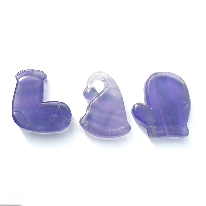 

Шляпа/перчатка/носок из натурального фиолетового флюорита, 1 шт.