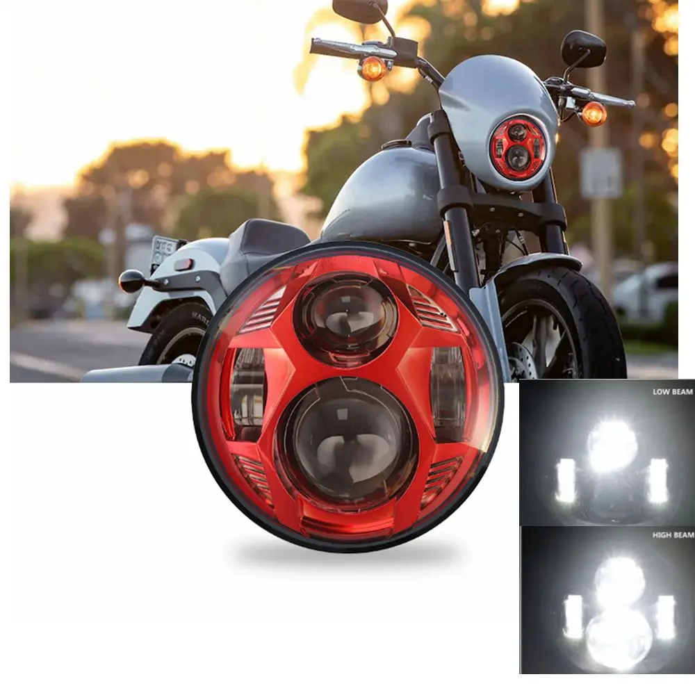 Новинка 5 75 дюймовые светодиодные фары для мотоцикла Harley Dyna Sportster Softail 3/4 дюйма FLSTSB