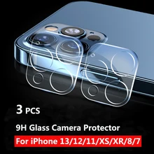 Funda protectora de lente de cámara para iPhone 13, 11, 12 Pro Max, XS, X, XR, vidrio templado Protector de pantalla para iphone 13, 12 Mini, 7, 8
