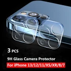 Защитный чехол для объектива камеры iPhone 13 11 12 Pro Max XS X XR, защитное закаленное стекло для экрана iphone 13 12 Mini 7 8