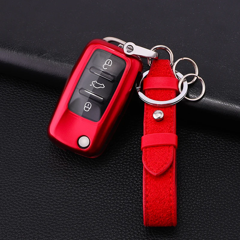 TPU чехол для автомобильного ключа VW Volkswagen Polo Golf Passat Beetle CaddyT5 Up Eos Tiguan Skoda A5 SEAT Leon