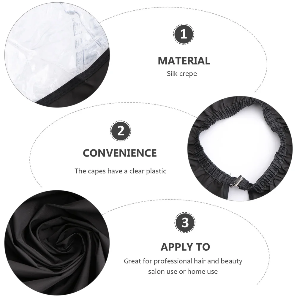 

Salon Hair Cutting Cape Hairdressing Gown with Viewing Window (White)