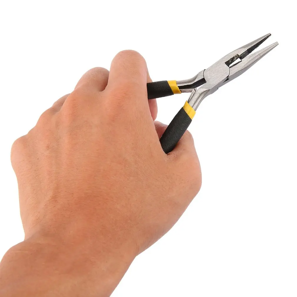

8 Style Portable Durable Carbon Steel Forging Jewellery Pliers Light Weight Making Beading Mini Pliers Tool Round Flat Long Nose
