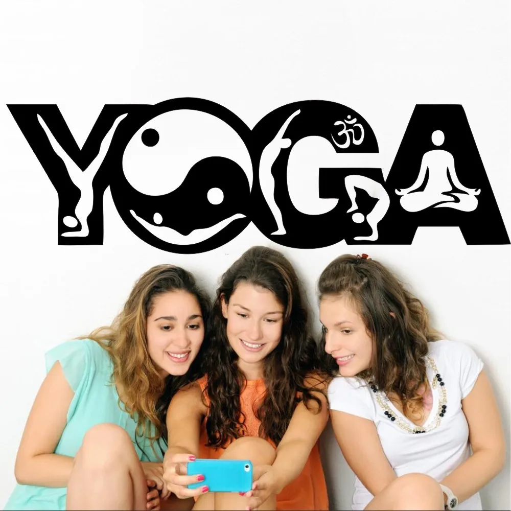 

Art Home Decor Yoga Taichi OM Wall Decal Vinyl Sticker Bedroom Living Room Decoration Mural Poster Wallpaper WW-518