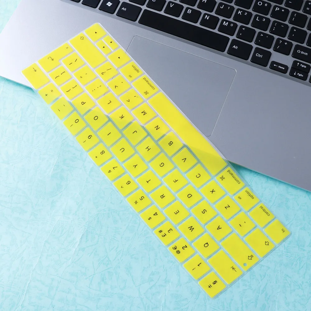 

Keyboard Cover Foreign Language Protection Keyboard Membrane Rainbow Keyboard Cover for Apple Pro 13/15 Touch Bar (European Vers