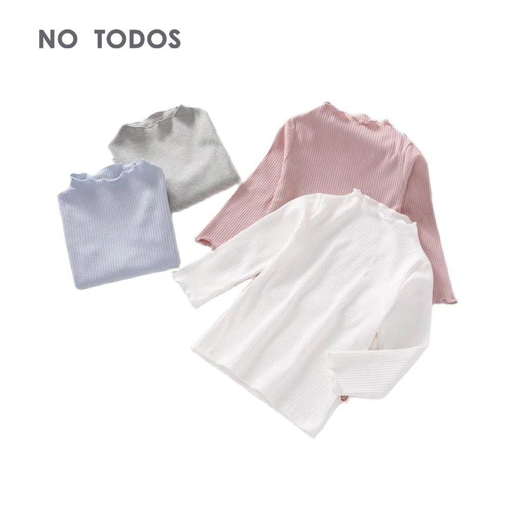 

2022 Spring And Autumn Girls' Turtleneck Bottoming Shirt Long-Sleeved Children's Thermal Underwear Korean Version Of The Baby's