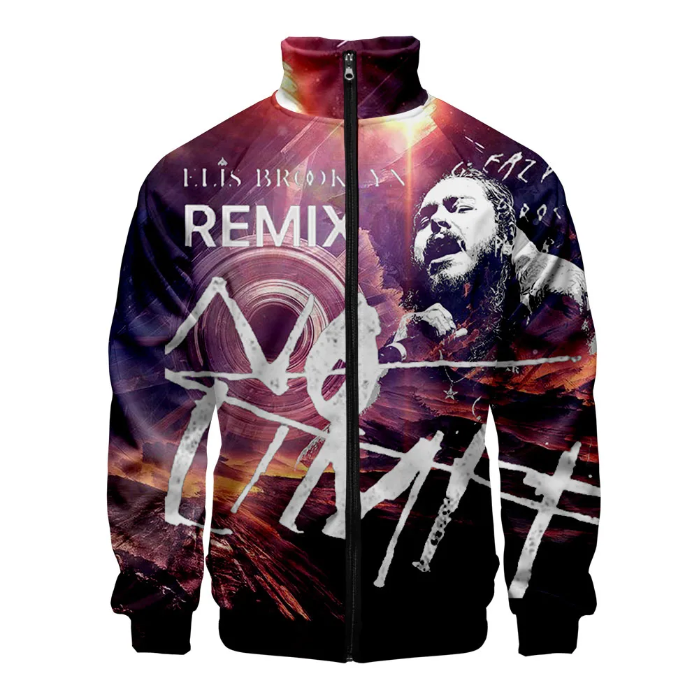 

Post Malone 3D Printed Stand Collar Zipper Jacket Fashion Women/Men Hot Sale 2019 Fashion Trendy Streetwear Clothes