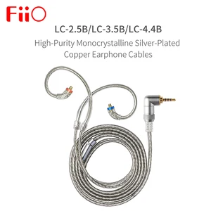 Кабель для замены наушников FIIO LC-2.5B, LC-3.5B, LC-4.4B, MMCX, 4 пряди высокочистого серебристого кабеля OCC, 1,2 м