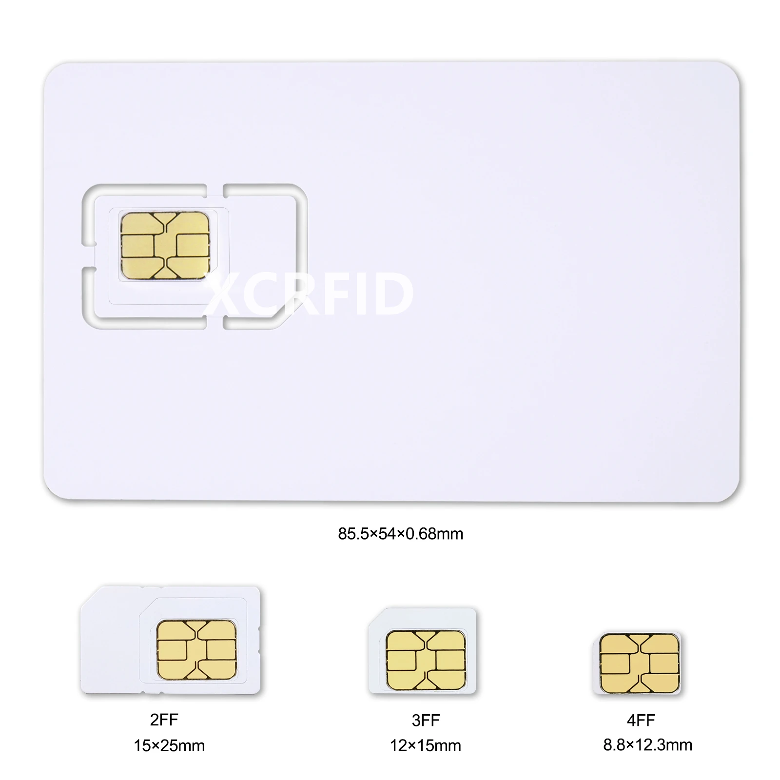 Intelligent Progarmmable Blank LTE USIM 4G Card WCDMA GSM Blank Mini Nano Micro 2FF 3FF 4FF SIM Writable For Telecom Operator