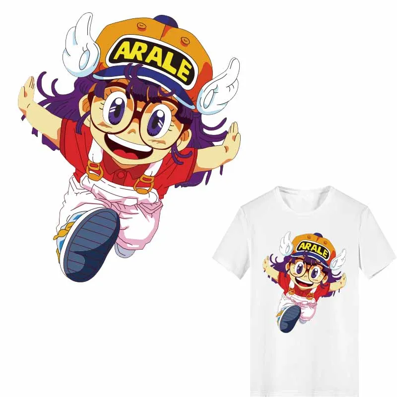 Мультяшный аниме Arale пластырь теплопередача виниловые наклейки для оформления