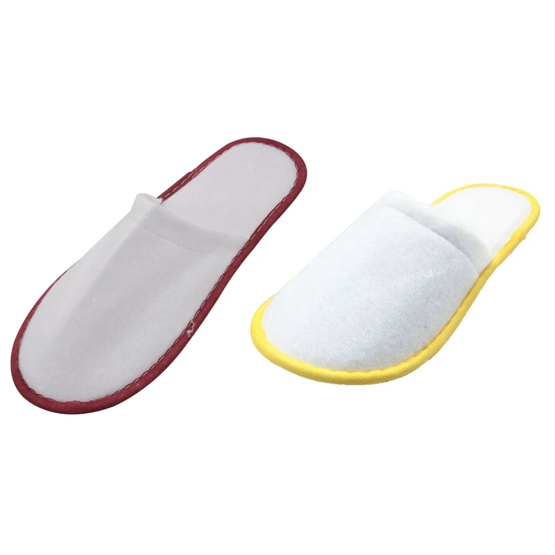 40 пар белых полотенцесущих одноразовых тапочек для гостиниц махровая обувь