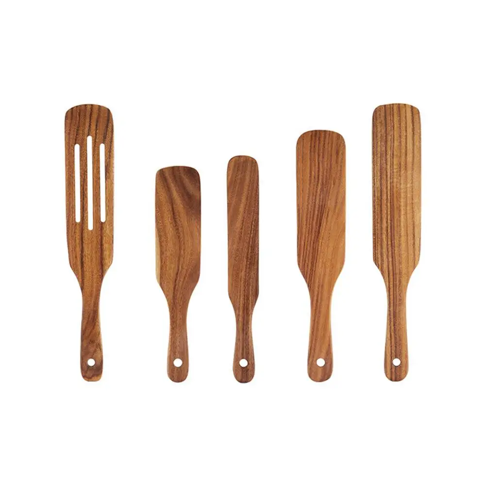 

Cooking Kitchen Utensils Set Wooden 5PCS Home Kitchen Cook Gadgets Nonstick Cookware Tools Sleek Kitchen Aid Tools For Cooking B