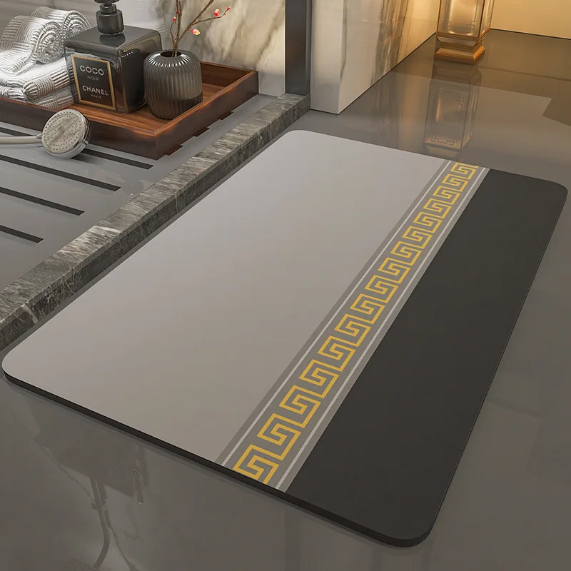diatomite absorbent non slip bath mat bathroom shower carpet rug quick drying toilet floor mats entrance doormat washable rug free global shipping