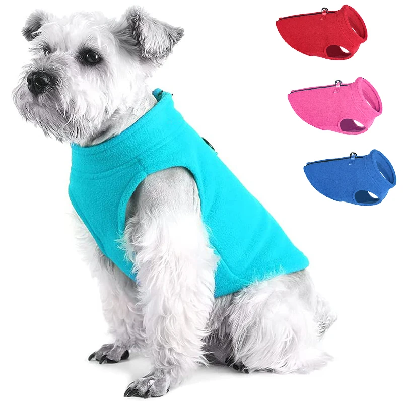 

Stretch Fleece Dog Vest Jackets for Small Medium Large Dogs Puppy Cat Winter Warm Pet Dog Sweate French Bulldog Coat Pug Costume