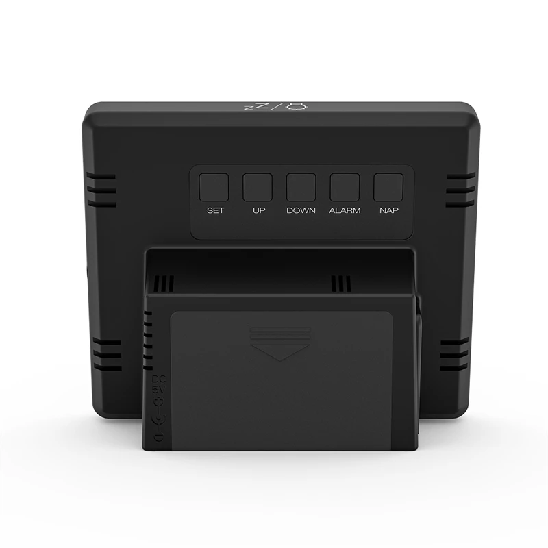 Черные часы с двумя USB портами и гигрометром 10 Вт зарядное устройство для