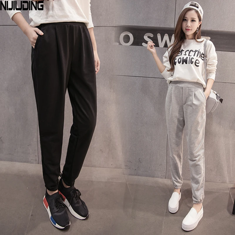 NIJIUDING женские спортивные штаны и джоггеры весна осень повседневные хлопковые