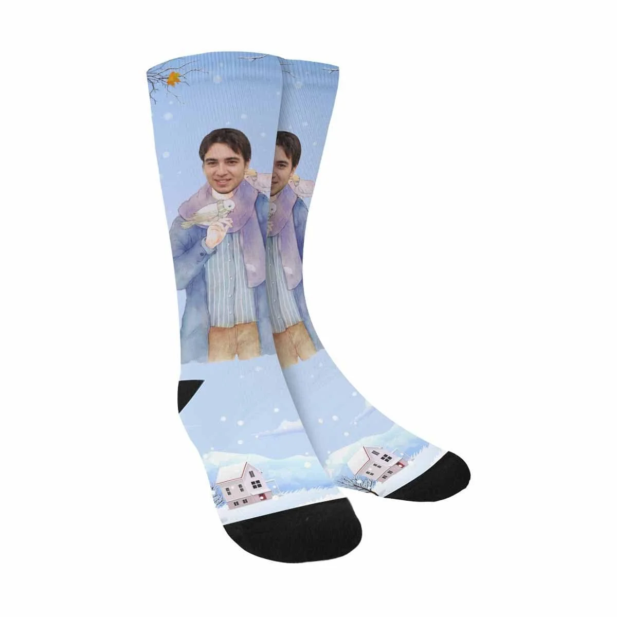 

Custom Face Scarf House Sublimated Crew Socks