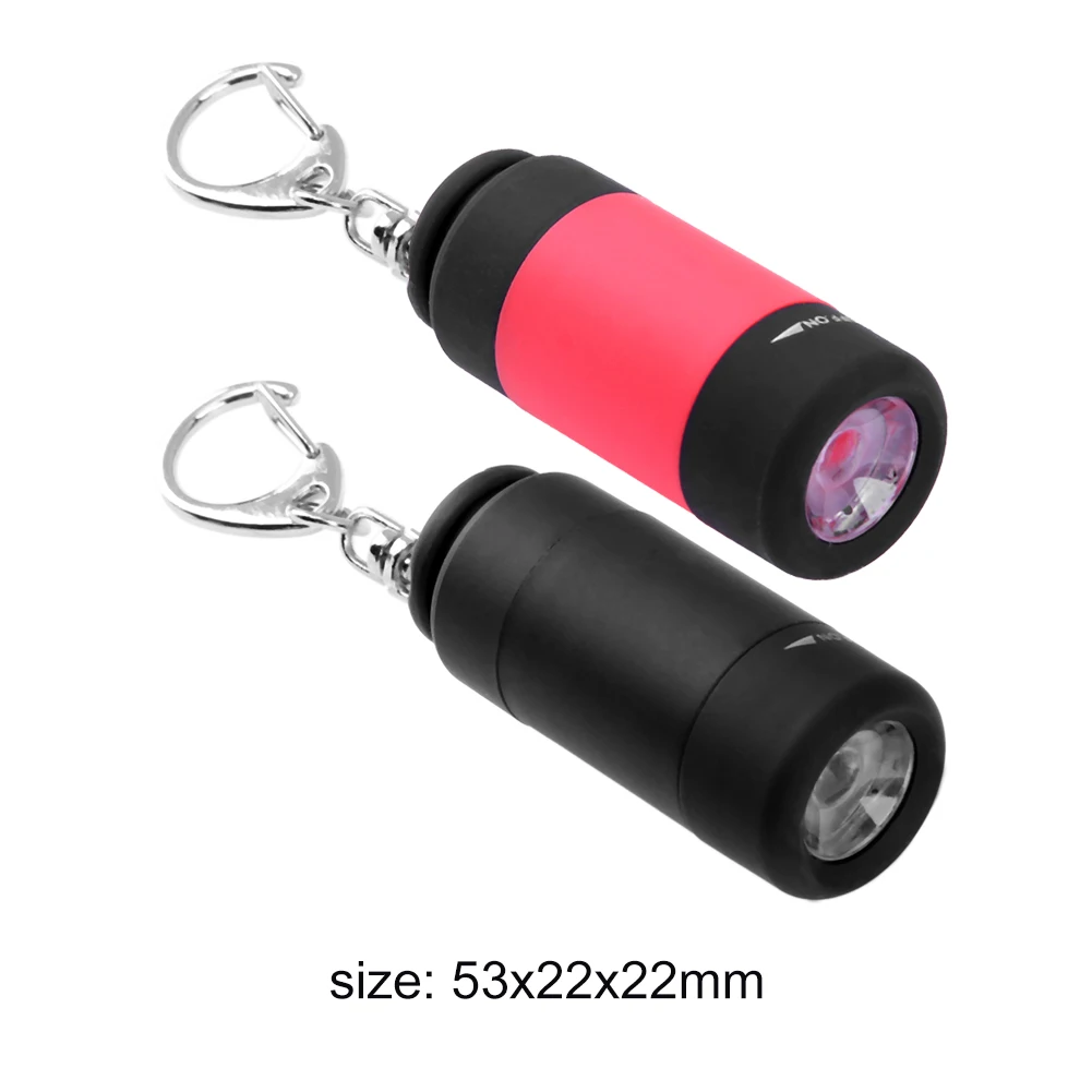 

LED Mini Flashlight Key Chain 50mAh Portable Torch Outdoors Waterproof Key Ring Light Torch Hiking Camping Lights