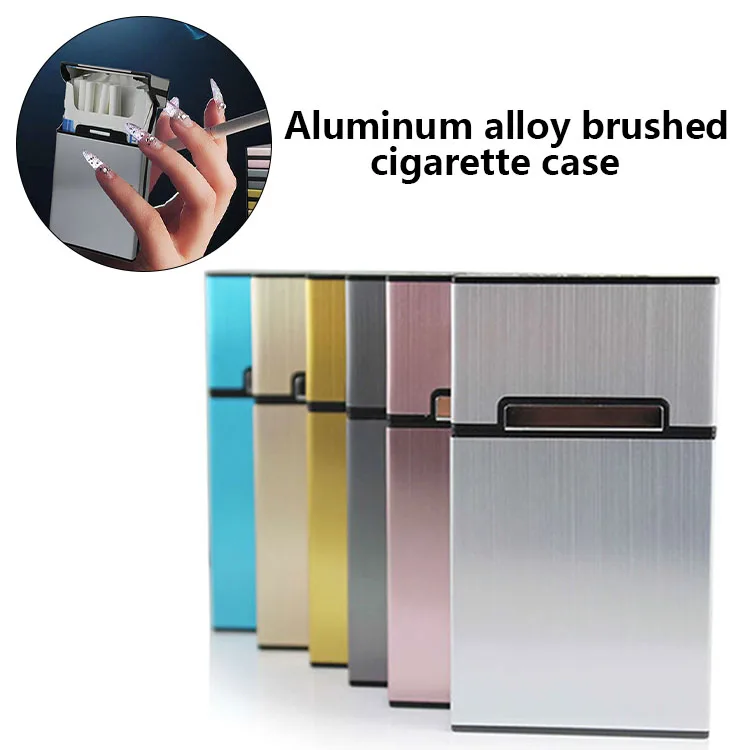 Креативная светильник алюминиевая карманная коробка для сигар чехол сигарет