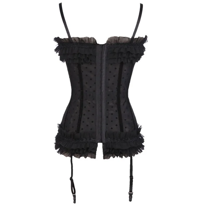 Корсет овербюста сексуальный кружевной размера плюс эротический на молнии