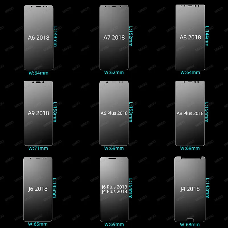 Закаленное стекло для Samsung Galaxy A7 2018 A6 A8 J4 Plus J6 Защитное экрана A5 2017 J8 A9 J6|Защитные
