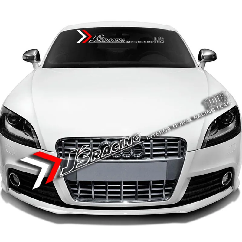 JS гоночная Передняя наклейка на ветровое стекло виниловая Автомобильная авто