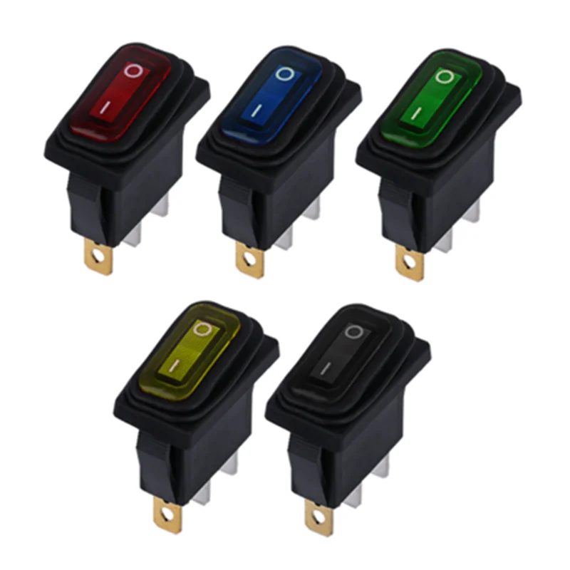 Водонепроницаемый выключатель света 1 шт. KCD3 круглая квадратная On Off2/3Pin питания