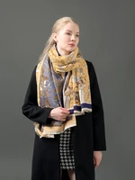 luxury brand double sided plum blossom scarf women winter warm cashmere shawl scarf printing soft thin blanket holiday gifts