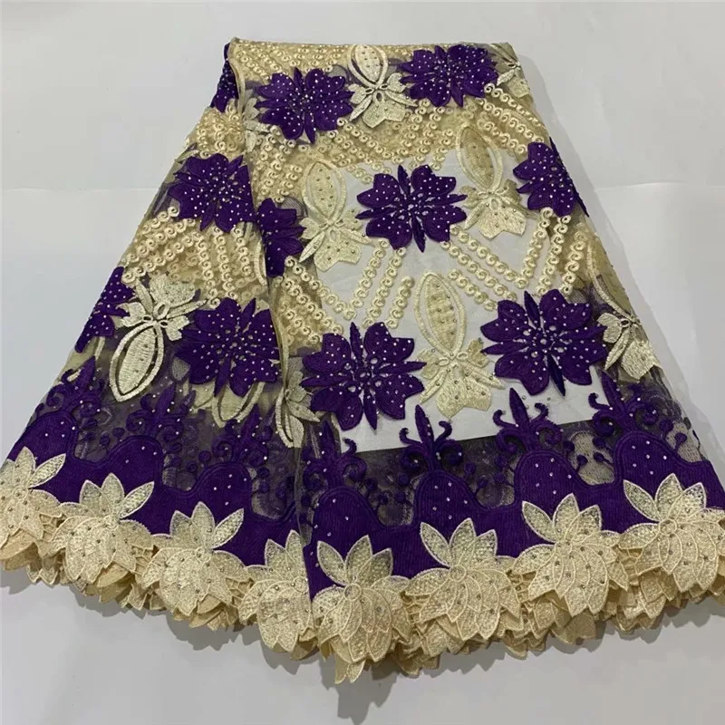

NEW African Guipure Lace Fabric 2020 High Quality Nigerian Swiss Voile In Switzerland Net Tulle Lace Fabrics For Wedding df12-74