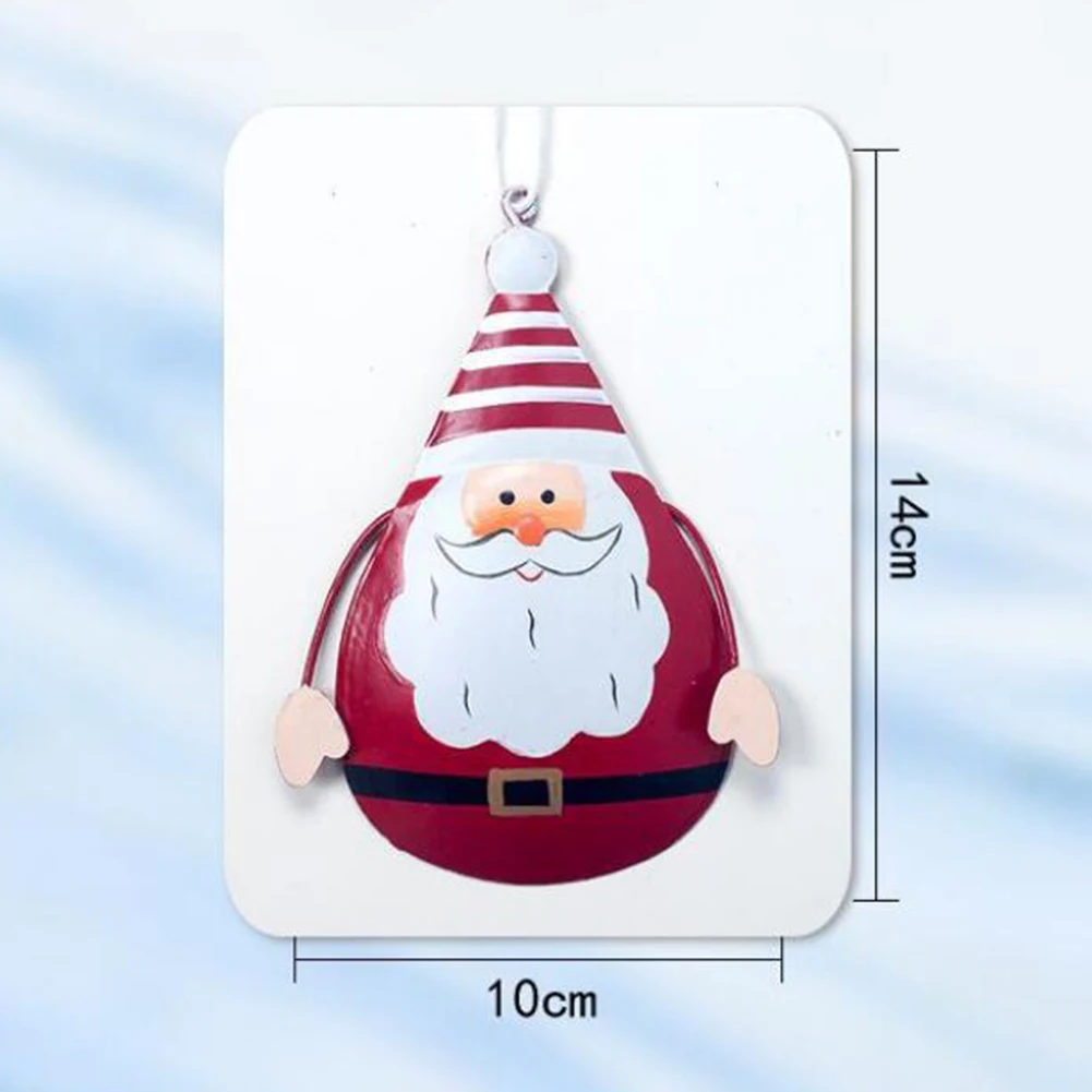

Painted Iron Snowman Elk Pendant Xmas Christmas Tree Ornaments Home Decorations