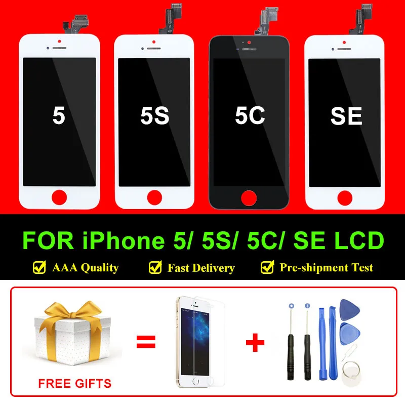 OEM LCD Tianma добавить инструменты для iPhone 5S 5 5C SE ЖК дисплей с сенсорным экраном