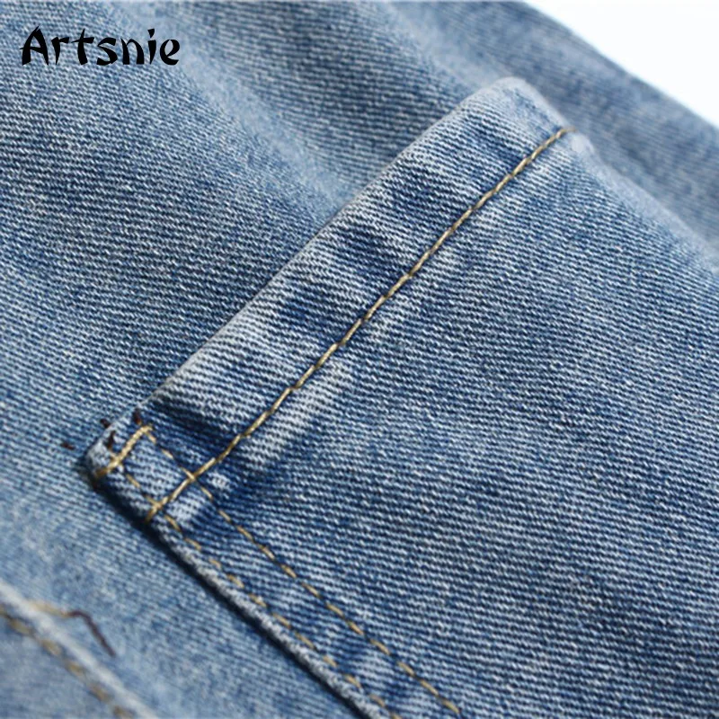 

Artsnie double pockets denim A line skirt women winter 2020 high waist button jean vintage blue sweet short skirts jupe femme