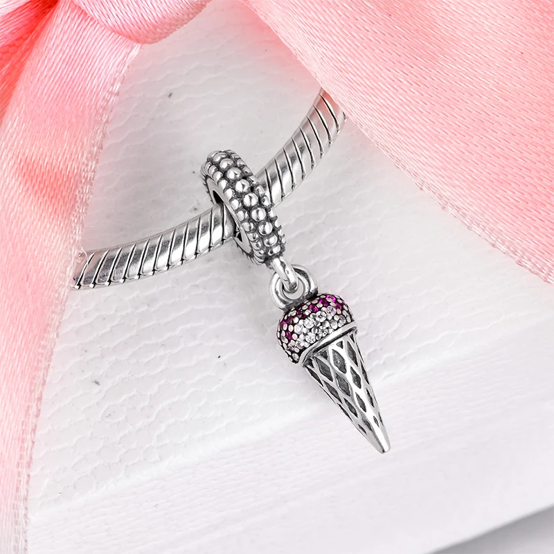 

DIY Fits for Pandora Bracelets Ice cream Charms 100% 925 Sterling Silver Beads Free Shipping