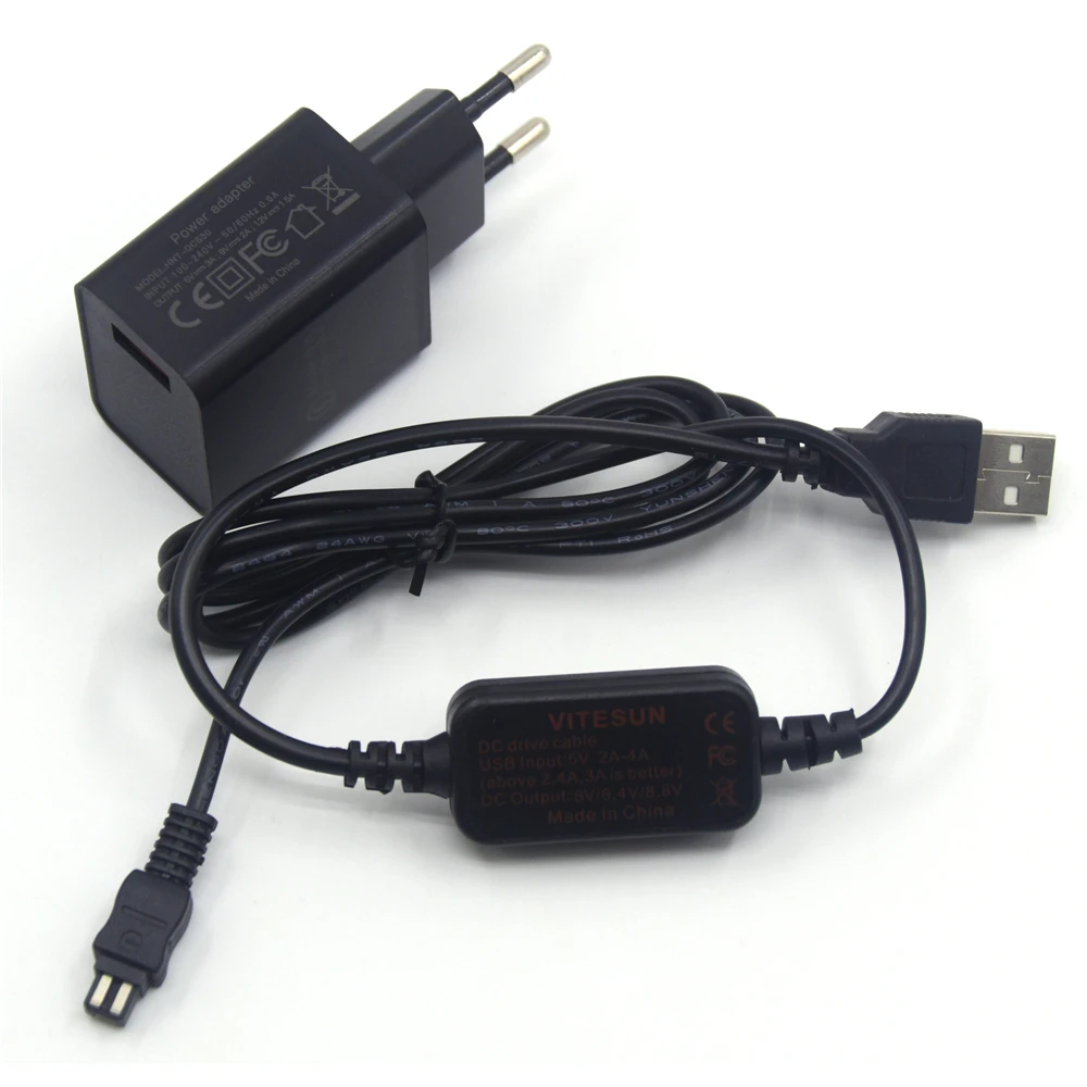AC L200 L25A внешний аккумулятор USB кабель + адаптер зарядки для Sony DSC HX1 DCR UX5 UX7 HDR XR100 NEX