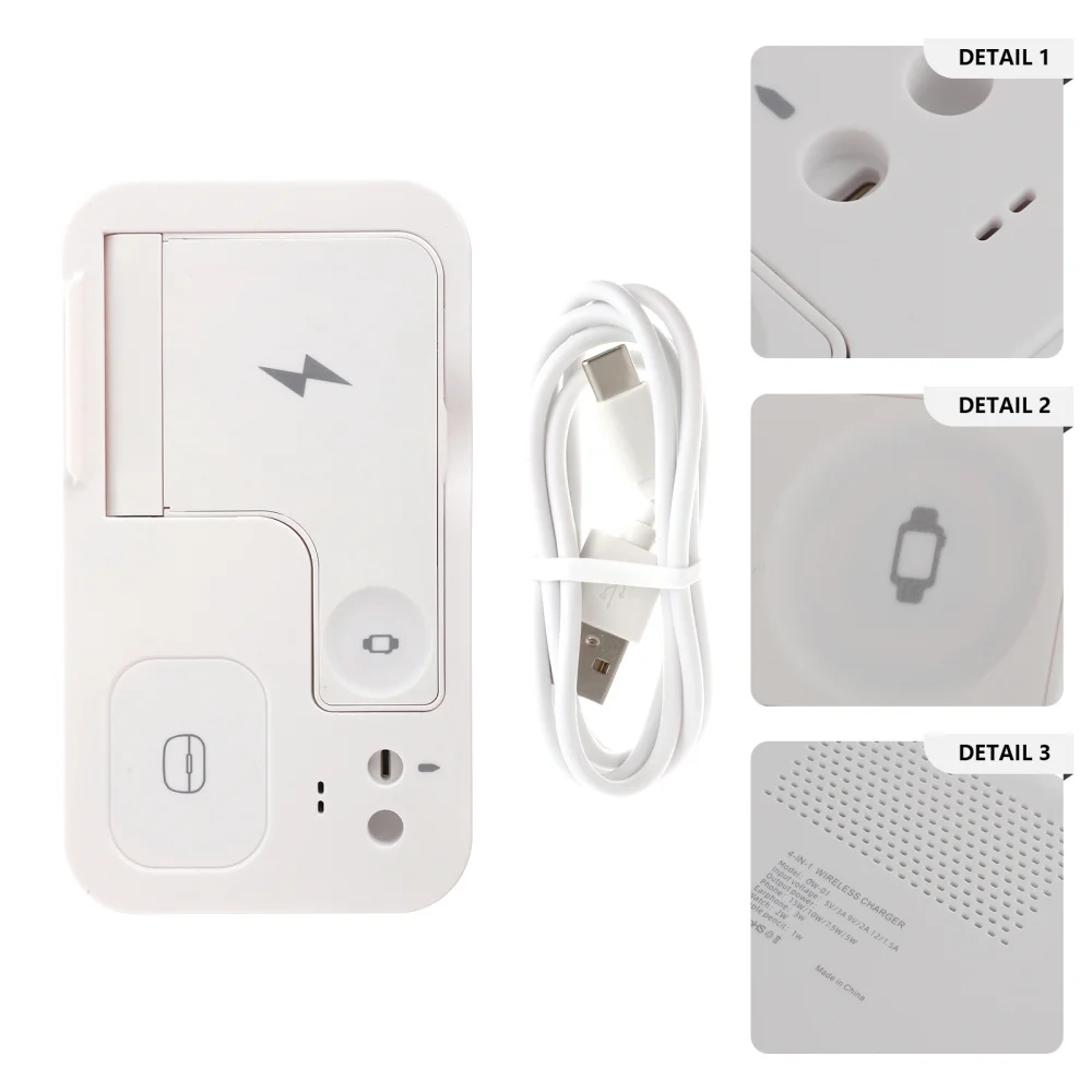 

4 in 1 Wireless Charger Stand Multifunction Foldable Charging Rack for Phone