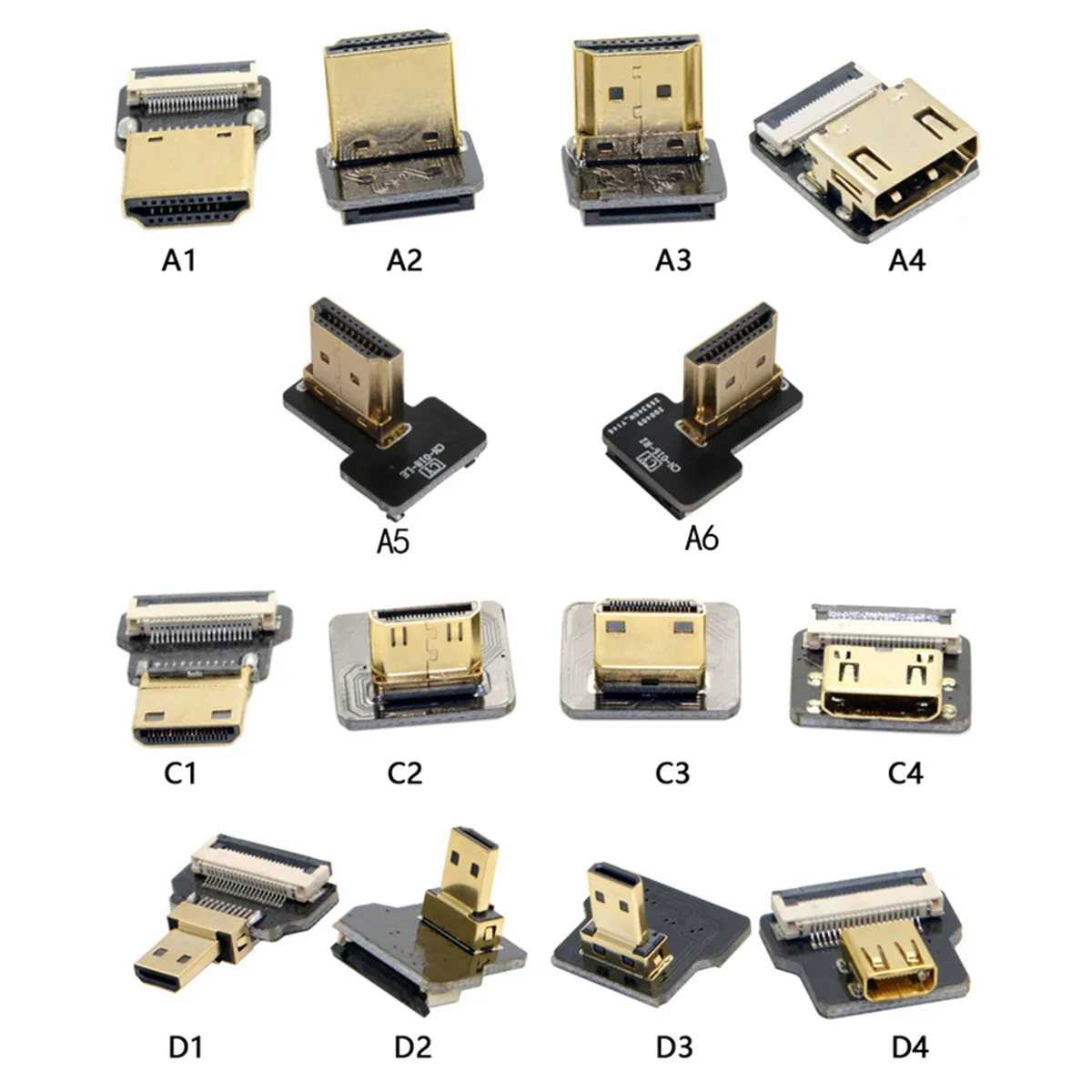 Chenyang A4 D HDMI совместимый с FPV тип A мама к Micro вверх вниз Угловой Штекер