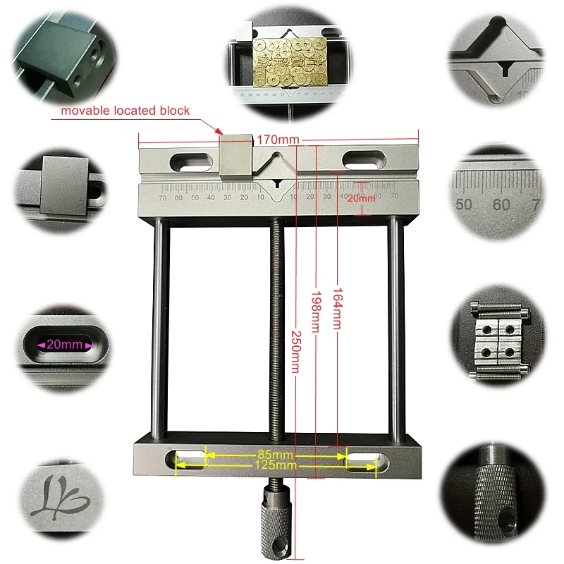 Алюминиевые Плоские Губки винтовые тиски винт ПАРАЛЛЕЛЬНЫЕ простые QGG |