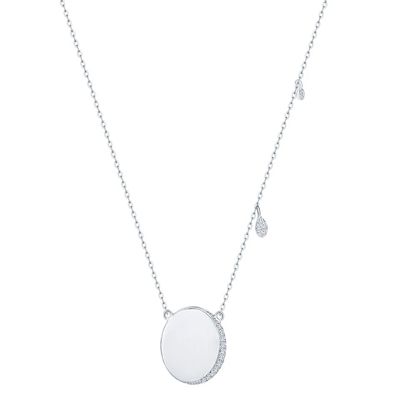 Ожерелье из стерлингового серебра S925 пробы круглая геометрическая форма простая
