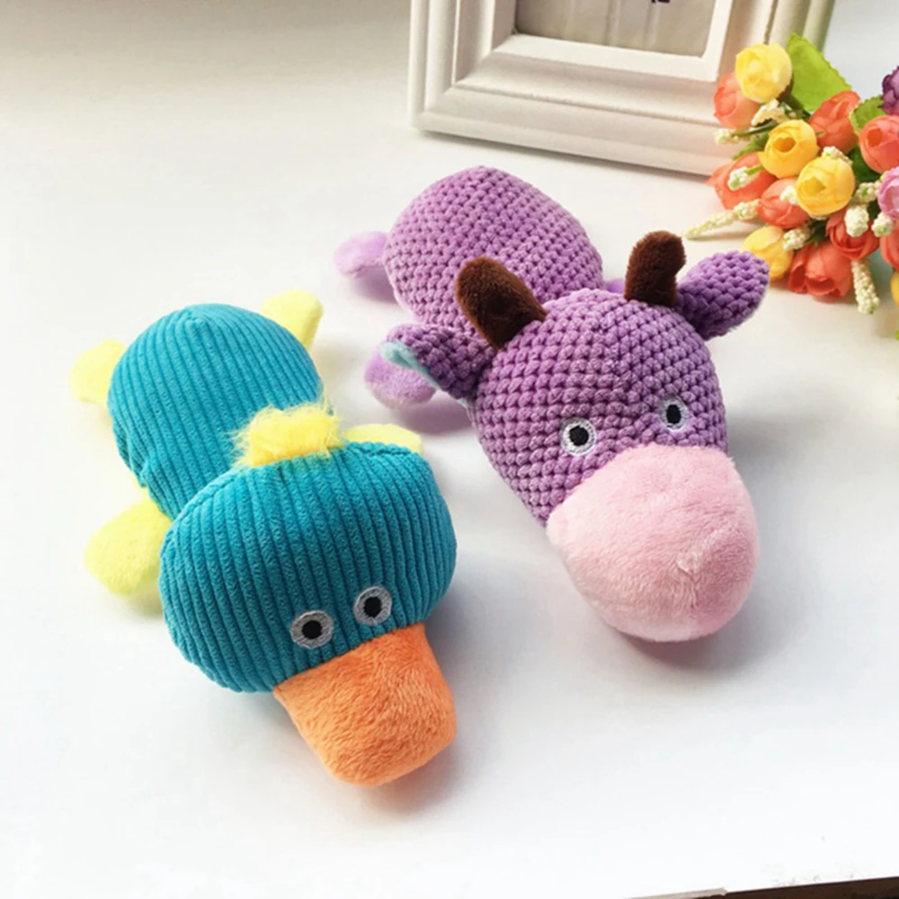 

Cute Pet Dog Cat Plush Squeak Sound Dog Toys Funny Develop Intelligence Durability Chew Molar Toy Fit for All Pets Corn Velour