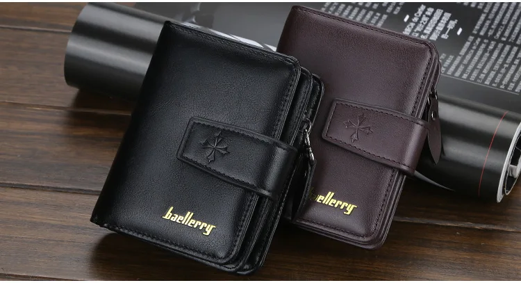 Baellerry многофункциональный кошелек мужские кожаные мужские бумажники, кошельки Короткий Мужской Кожаный клатч-портмоне мужская сумка для денег гарантия качества