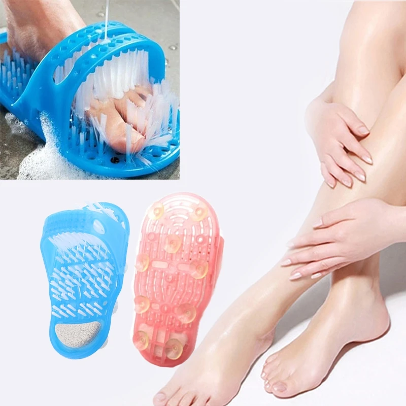 

1PC Plastic Bath Shower Feet Massage Slippers Bath Shoes Brush Pumice Stone Foot Scrubber Spa Shower Remove Dead Skin Foot
