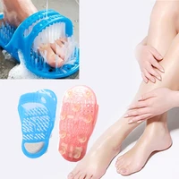 1pc plastic bath shower feet massage slippers bath shoes brush pumice stone foot scrubber spa shower remove dead skin foot