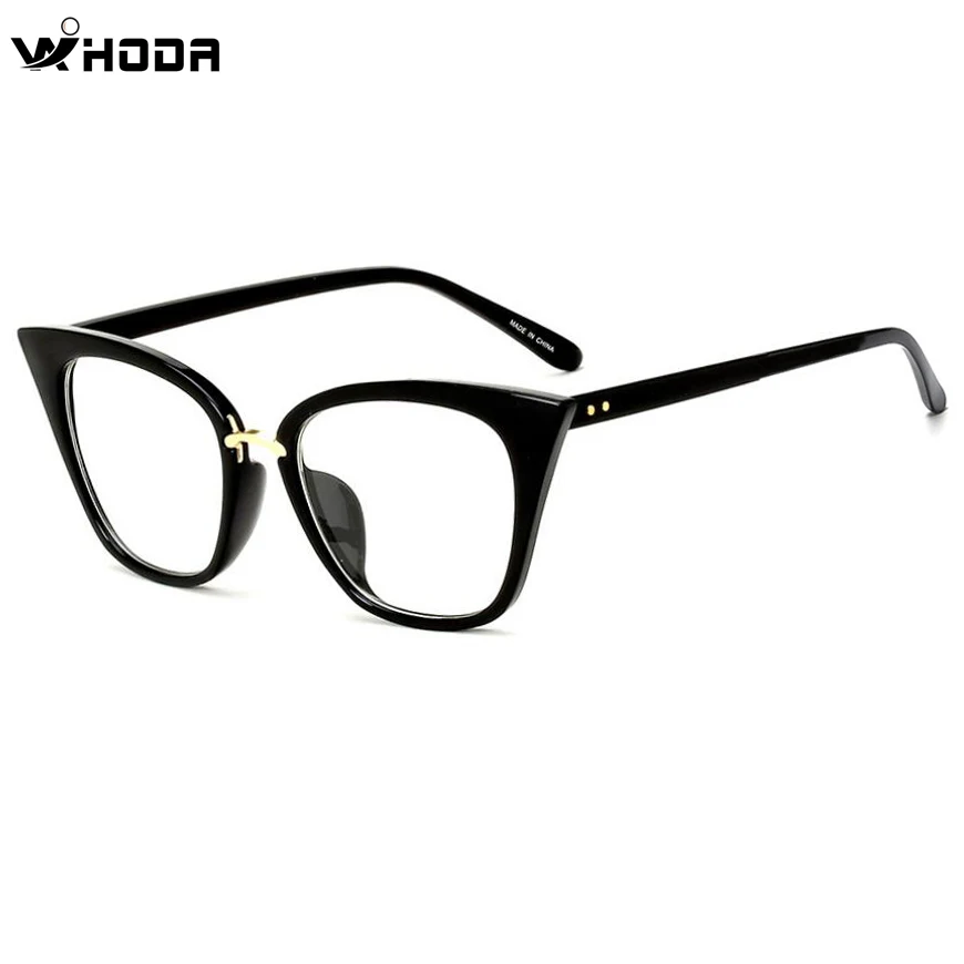

WIHODA Female Cat Eyes Precription Glasses Frame Women Black Eyeglass Optical Glass Frameme for Myopia Presbyopia Hyperopia F216