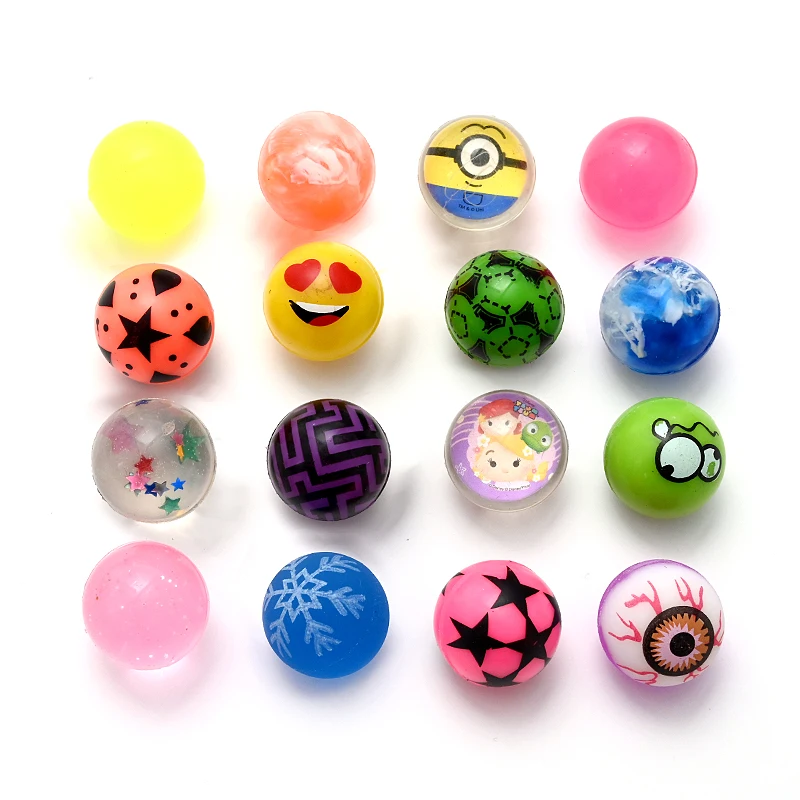 

100PCS Funny Toy Balls 25mm Mixed Bouncy Ball Solid Floating Bouncing Child Elastic Rubber Ball Of Bouncy Toy