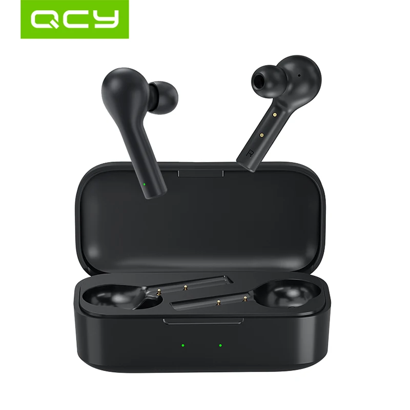 Qcy T5 беспроводные Bluetooth наушники V5.0 с сенсорным управлением стерео HD двойным