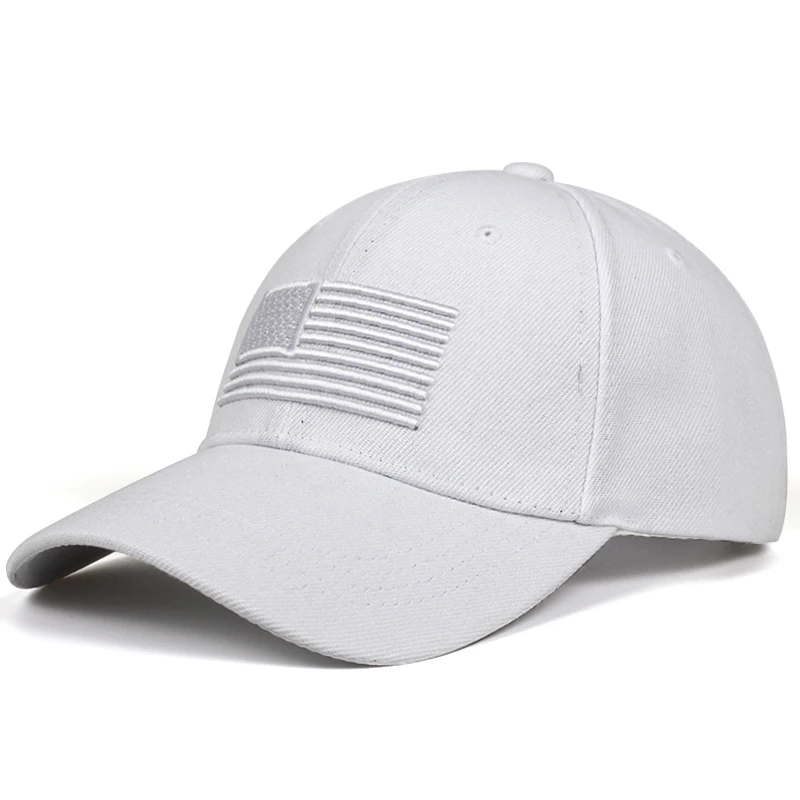 Высококачественная хлопковая бейсбольная кепка с вышитым флагом Snapback мужские и женские модные шапки, спортивные шапки Bone Garros - Цвет: Белый