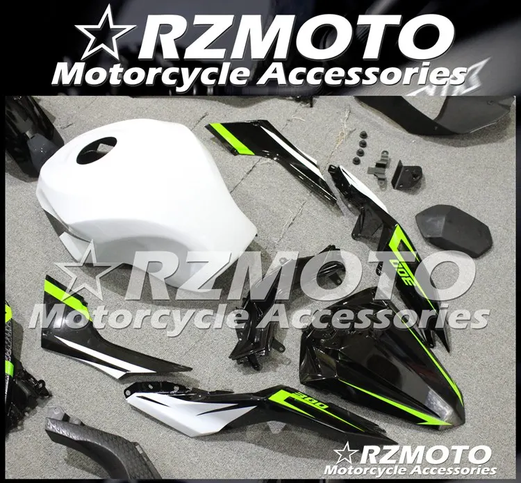 

High quality New ABS Motorcycle Fairings Kit Fit for Kawasaki Ninja300 ZX300R EX300 300R 2013 2014 2015 2016 2017 Black White
