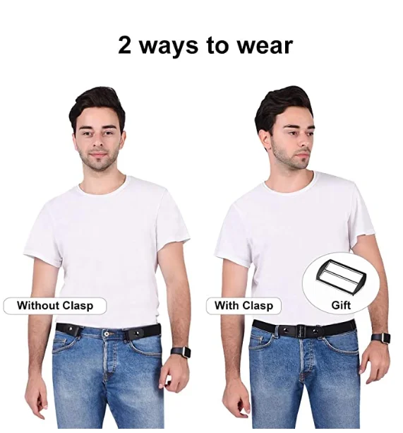 Эластичный пояс для джинсов 15 цветов без пряжки красный желтый пряжки|Мужские