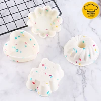 creative diy silicone muffin cups household baking cake donut pudding jelly mold reusable bakeware doughnut cake decoration tool